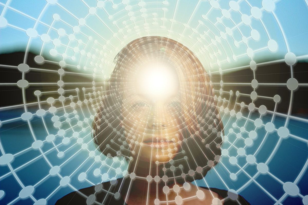 woman, face, connection, networked, network, circuit board, digital, web, communication, think, technology, function, da