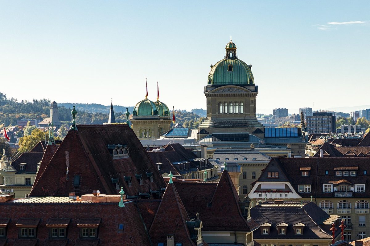 bern, federal house dome, outlook, roofs, federal building, houses of parliament, historic center