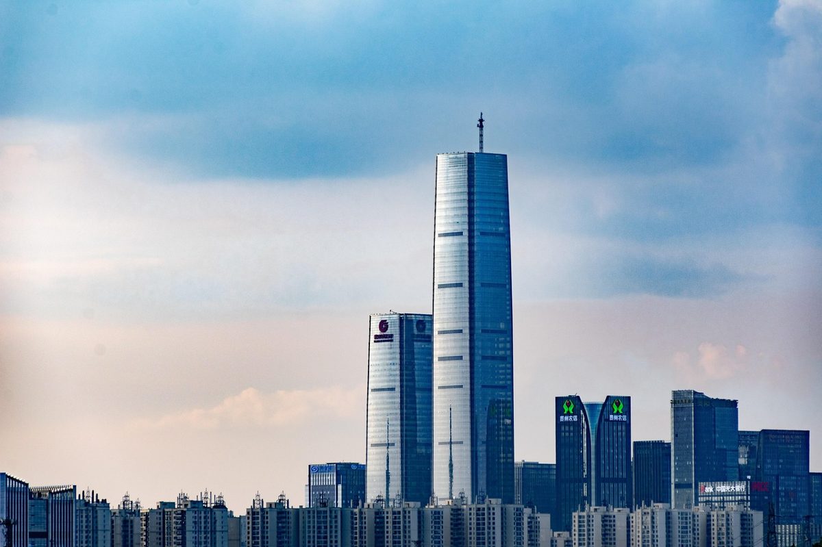 city, building, nature, city view, skyline, glass curtain wall, guizhou, guiyang, sky, sunset, 401 building, guizhou pro