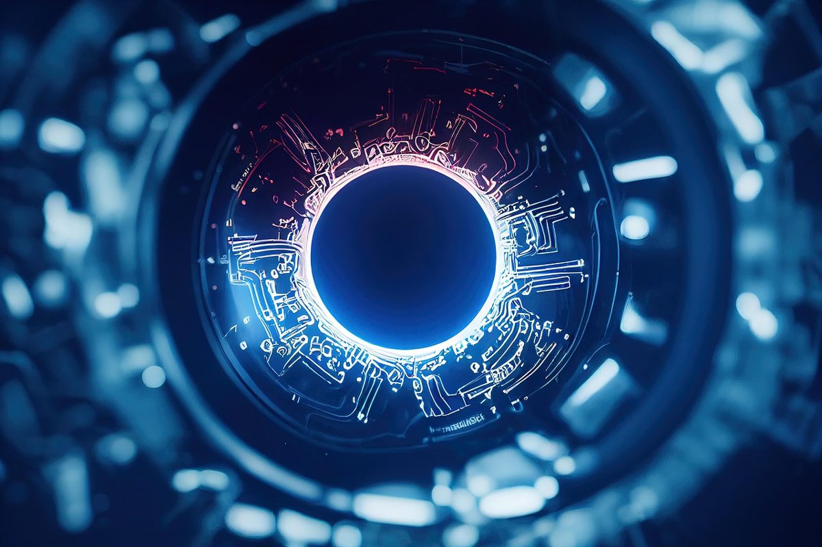 artificial intelligence, ai, technology, robot eye, ai art, blue, colours, artificial intelligence, artificial intellige